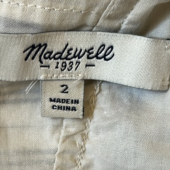 Madewell Cut Out Sides Striped Cotton MIDI Sleeveless Dress Size 2 - Picture 7 of 8